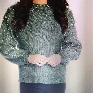Mod X Sweater W/Faux Pearls - NWT XLg.